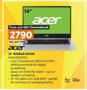 Power Acer laptop erbjuda