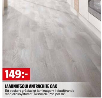Bauhaus LAMINATGOLV ANTRACHITE OAK erbjuda