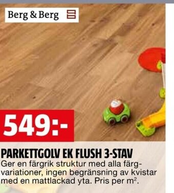Bauhaus PARKETTGOLV EK FLUSH 3-STAV erbjuda