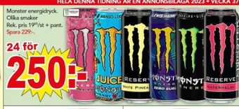 Bo Ohlsson Monster energidryck erbjuda