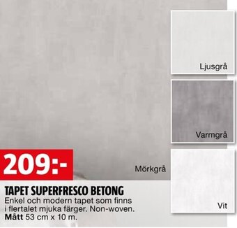 Bauhaus TAPET SUPERFRESCO BETONG erbjuda
