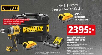 Bauhaus BORR-/SKRUVDRAGARE DCD800E1T-QW 18V XR POWERSTACK erbjuda