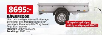 Bauhaus SLÄPVAGN ES200S erbjuda
