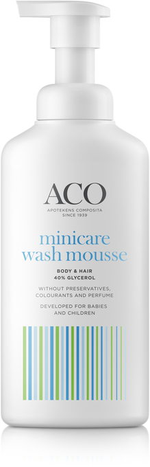 Apotek Hjärtat Aco minicare wash mousse oparfymerad 200 ml erbjuda