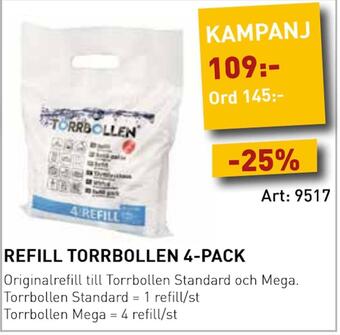 Refill torrbollen 4-pack