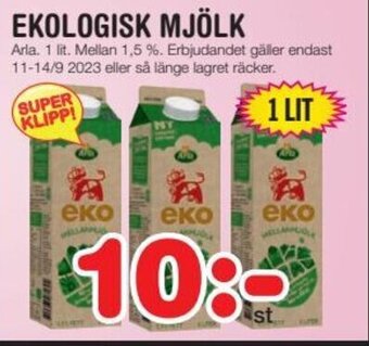 Nya Pulsen EKOLOGISK MJÖLK erbjuda