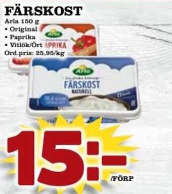 Supergrossen FÄRSKOST Arla erbjuda