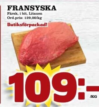 Supergrossen FRANSYSKA erbjuda