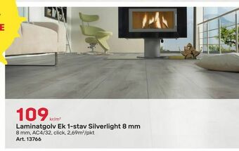 Byggmax Laminatgolv Ek 1-stav Silverlight 8 mm erbjuda
