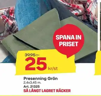 Byggmax Presenning Grön erbjuda