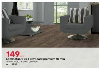 Byggmax Laminatgolv Ek 1-stav dark premium 10 mm erbjuda