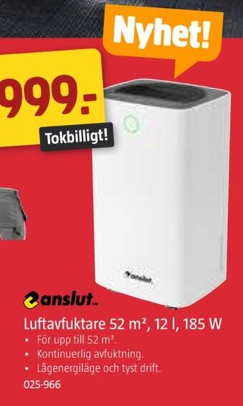 Jula Anslut luftavfuktare erbjuda