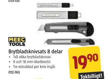 Jula Meec tools brytbladsknivar erbjuda