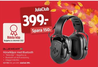 Jula Bluewear hörselkåpor erbjuda