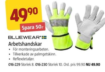 Jula Bluewear arbetshandskar erbjuda