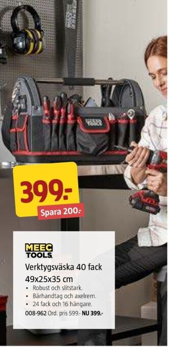 Jula Meec tools verktygsväska erbjuda