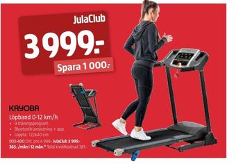 Jula Kayoba löpband erbjuda