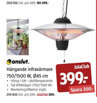 Jula Anslut terrassvärmare erbjuda