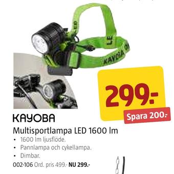 Jula Multisportlampa led 1600 lm erbjuda