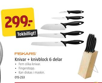 Jula Knivar + knivblock 6 delar erbjuda