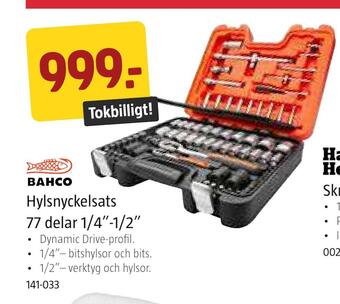 Jula Hylsnyckelsats 77 delar 1/4-1/2 erbjuda