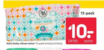 Rusta NoFo baby våtservetter erbjuda