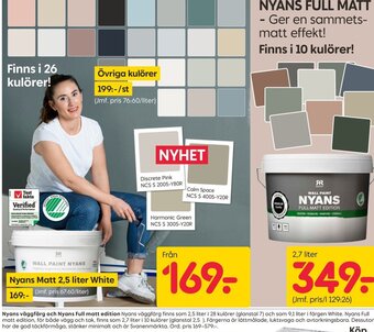 Nyans väggfärg och Nyans Full matt edition