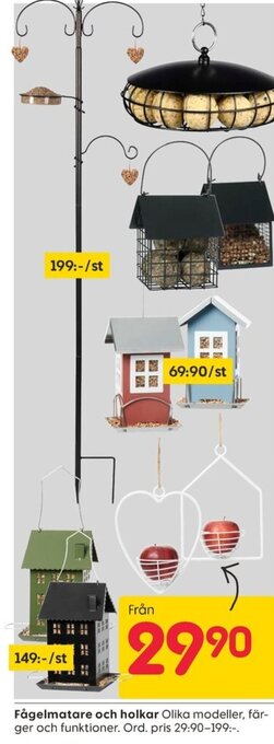 Rusta Fågelmatare och holkar erbjuda
