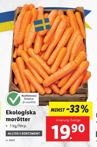 Lidl Ekologiska morötter erbjuda