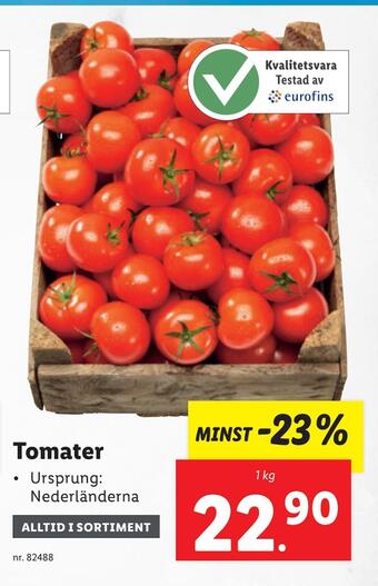 Lidl Tomater erbjuda