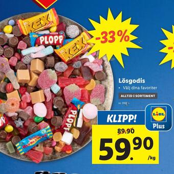 Lidl Lösgodis erbjuda