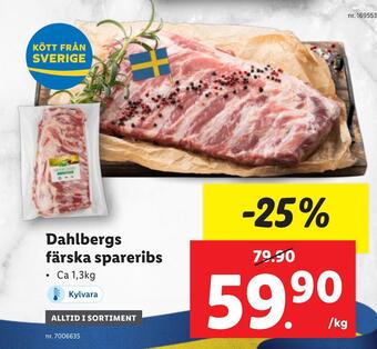 Lidl Dahlbergs färska spareribs erbjuda