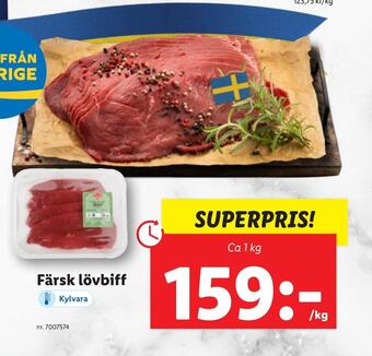 Lidl Färsk lövbiff erbjuda