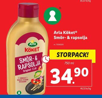 Lidl Arla köket smör- & rapsolja erbjuda