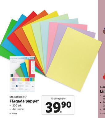 Lidl Färgade papper erbjuda