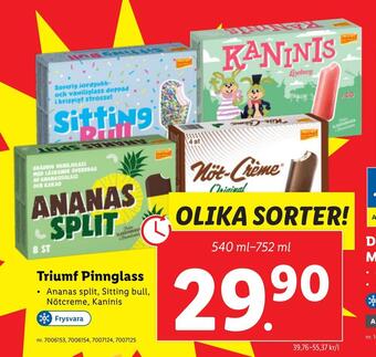Lidl Triumf pinnglass erbjuda