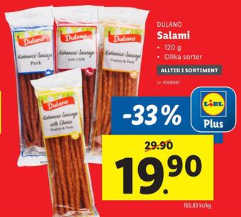 Lidl Salami erbjuda