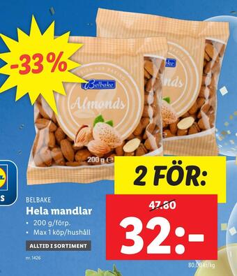 Lidl Hela mandlar erbjuda