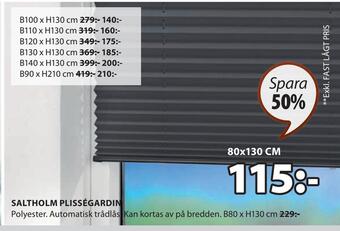 JYSK Saltholm plisségardin erbjuda