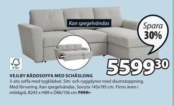 JYSK Vejlby bäddsoffa med schäslong erbjuda