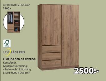 JYSK Limfjorden garderob erbjuda