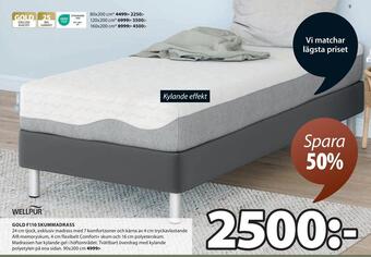 JYSK Gold f110 skummadrass erbjuda