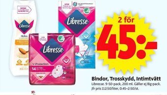 ICA Supermarket Bindor, Trosskydd, Intimtvätt Libresse erbjuda