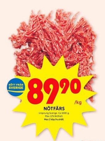 ICA Kvantum NÖTFÄRS erbjuda