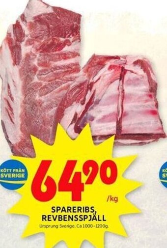 ICA Kvantum SPARERIBS, REVBENSSPJÄLL erbjuda