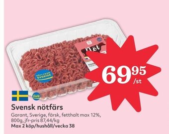 Hemköp Svensk nötfärs erbjuda