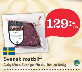 Hemköp Svensk rostbiff erbjuda