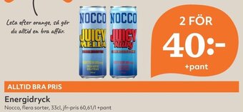 Hemköp Energidryck Nocco erbjuda