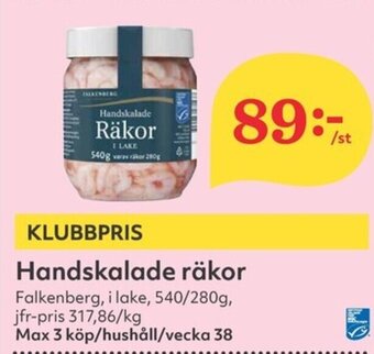 Hemköp Handskalade räkor erbjuda