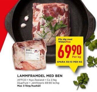 Willys LAMMFRAMDEL MED BEN erbjuda